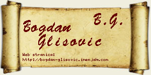 Bogdan Glišović vizit kartica